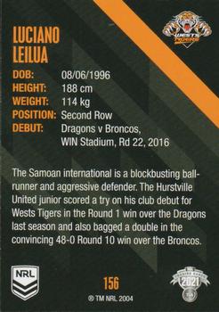 2021 NRL Traders #156 Luciano Leilua Back